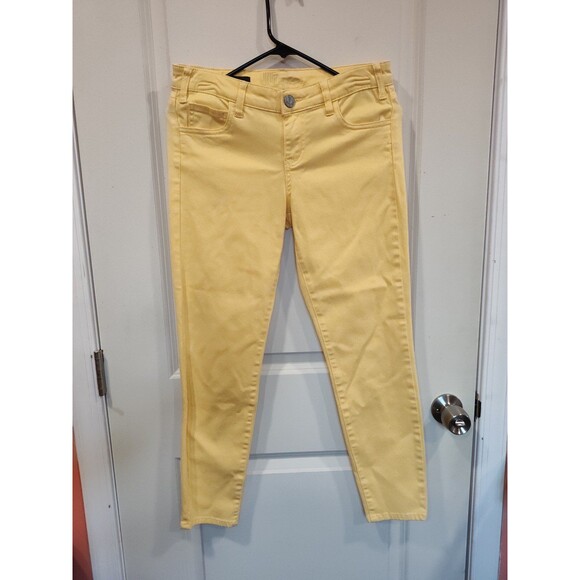 Women's Kut from the Kloth Marilyn Ankle Skinny Jeans Yellow 4 - Picture 2 of 7